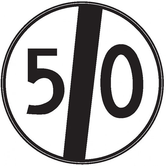 Hız Kısıtlaması Sonu Levhası İşareti