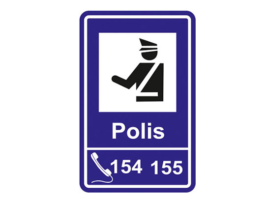 Polis İşareti Levhası Trafik Bilgisi