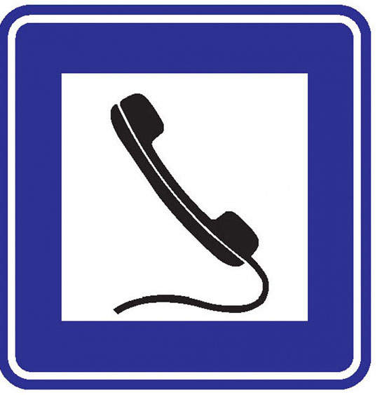 Telefon İşareti Levhası Trafik Bilgisi