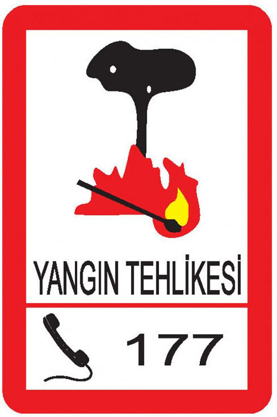 Yangın Tehlikesi Levhası İşareti