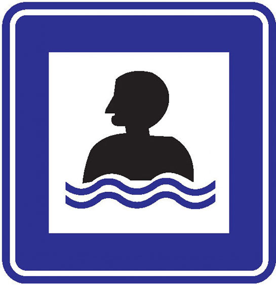 Yüzme Yeri Levhası İşareti